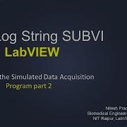 Create Log String SubVI Developing The Simulated Data Acquisition Program Part 2