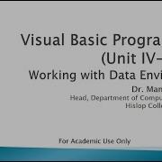 Working With DataEnvironment And Data Report In Vb6 0