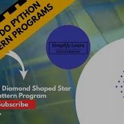How To Create Diamond Shaped Star Pattern Program Python Program