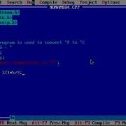 Turbo C Conversion From Degrees Fahrenheit To Degrees Celsius