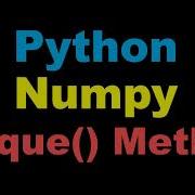 Python 3 Basics 6 5 Python Numpy Unique Method