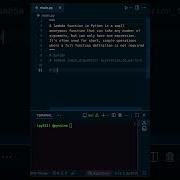 What Is Lambda Function In Python Shorts