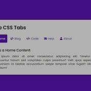 Pure CSS Tabs With Slide Indicator Tabs Using Only HTML CSS