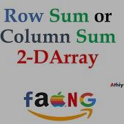 Matrix Row Sum Or Column Sum Java Program Array