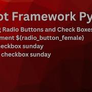 Handling Radio Buttons And Check Boxes In Robot Framework Test Cases Robotframework