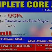 Core Java OOPS Introduction With Demo Program Part 2