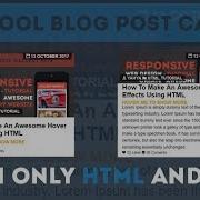 Amazing Blog Post Card Design Cool Hover Animation With Only HTML CSS