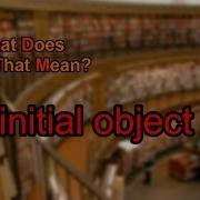 What Does Initial Object Mean