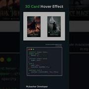 Create A Stunning 3D Card Hover Effect Shorts Coding