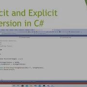 C Tutorial Datatypes Conversion Implicit And Explicit Conversion In C Visual Studio 2019