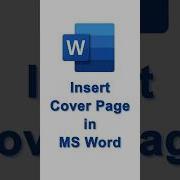 Insert COVER PAGE In MS Word In 2 Easy Steps Shorts Msword