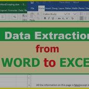 Macro To Extract Data From Word Table To Excel Excel VBA