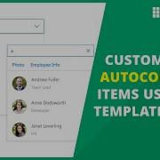 Customize AutoComplete Items Using Templates