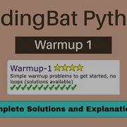 CodingBat Python Warmup 1 SOLUTIONS And EXPLANATIONS