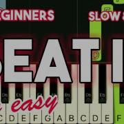 MICHAEL JACKSON BEAT IT SLOW EASY PIANO TUTORIAL