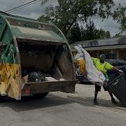 WM S Final Days In Clay County Mack McNeilus Rear Loader Garbage Truck Packing Trash
