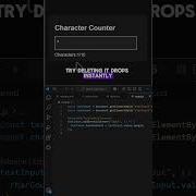 Live Character Count App Using JavaScript Programming Coding Frontenddevelopment Shorts