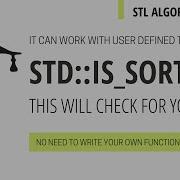 Std Is Sort STL ALGORITHM C