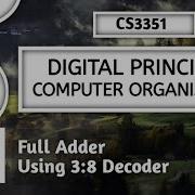 Full Adder Using 3 8 Decoder In Tamil CS3351 Digital Principles And Computer Organization In Tamil