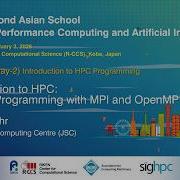 Introduction To HPC Parallel Programming With MPI And OpenMP Part 1