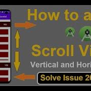 How To Add Horizontal And Vertical Scroll View Scroll View Android Studio Horizontal Vertical