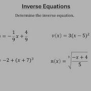 Inverse Write The Inverse Equation Function Notation