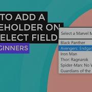 How To Add A Placeholder Text On The Select Form Field EASY