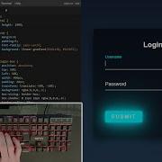 ASMR Programming Login Form With Floating Placeholder And Light Button Using Html CSS No Talking