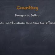 Counting Combination Binomial Coefficients Examples Part 2