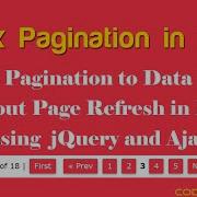 Ajax Pagination Using JQuery With PHP And MySQL