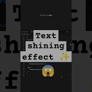 Shining Text Effect Using HTML CSS Easy Tutorial Shorts Viral Trending Coding Animation