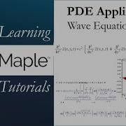 Learning Maple Partial Differential Equations Wave Equation In 2D