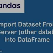 Import Data From SQL Server Into A DataFrame Pandas Tutorial