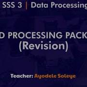 Word Processing Packages Revision SSS3 Data Processing