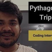 Pythagorean Triplet Coding Interview Question