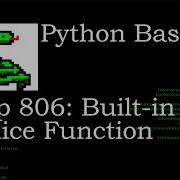 Python Basics Tutorial Built In Slice Function