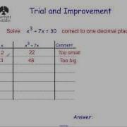 Trial And Improvement Corbettmaths