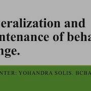 Generalization