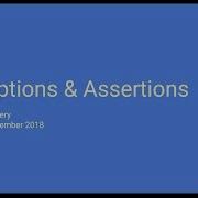 Exceptions And Assertions