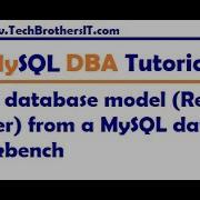 Get The Database Model Reverse Engineer From A MySQL Database In Workbench MySQL DBA Tutorial