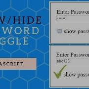 Show Hide Password Toggle Button Using Javascript Only