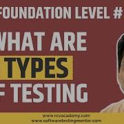 ISTQB Foundation Level 18 Types Of Software Testing Test Types