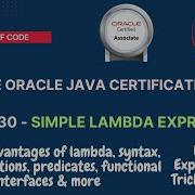 Java Certification OCA Simple Lambda Expressions All Concepts Questions Java Javatutorial