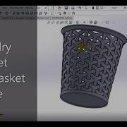 Solidworks Tutorial Laundry Basket Spoon Basket Vase Solidworks Design 1