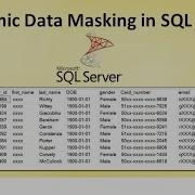 Dynamic Data Masking In SQL Server Security Feature In SQL Server 2016 Ms SQL
