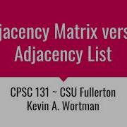 Adjacency Matrix Versus Adjacency List