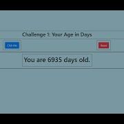 AGE IN DAYS CONVERTER IN JAVASCRIPT WITH SOURCE CODE