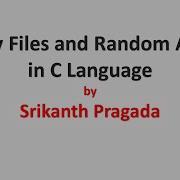 Binary Files And Random Access In C Language