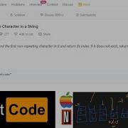 LeetCode Top Interview Questions First Unique Character In A String Java LeetCode Solutions