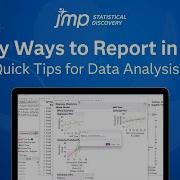 4 Easy Ways To Report In JMP Quick Tips For Data Analysis